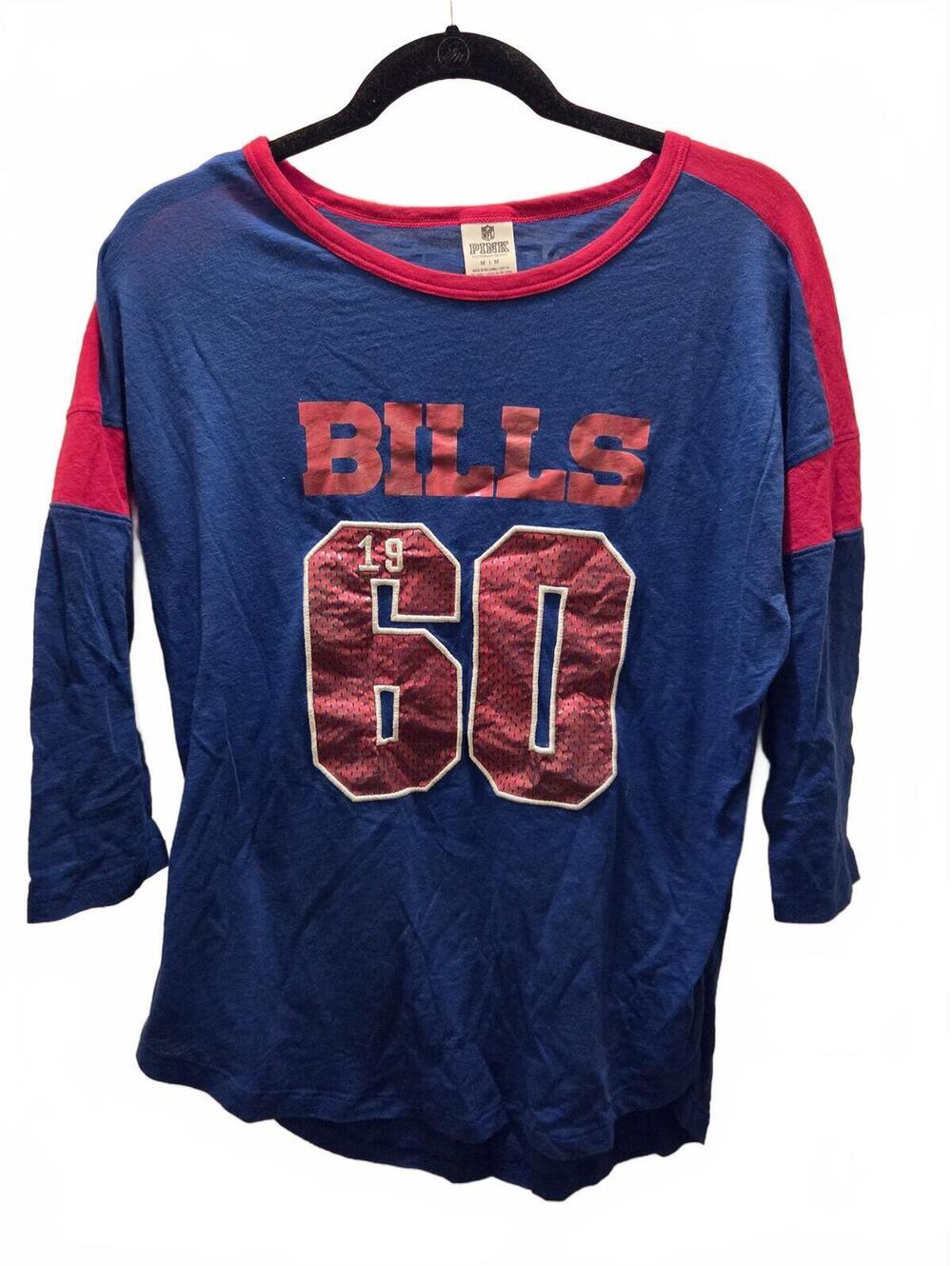 Victoria's Secret PINK NFL Bills 3/4 Sleeve Shirt Medium